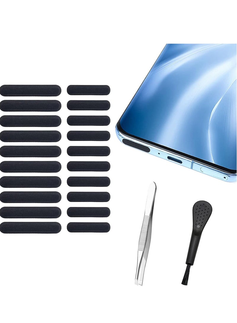 Mobile Phone Speaker Dustproof Mesh Stickers with Adhesive Protection, Anti-Dust Net Accessories, Includes Cleaning Brush and Tweezers - Image 5