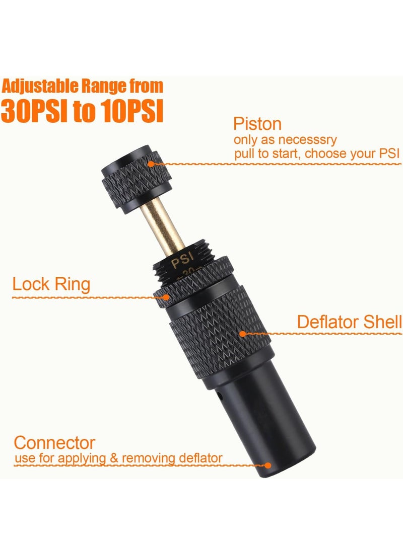 Adjustable Auto-Stop Tire Deflator Valve Kit, 10-30 PSI Air Down Tool Offroad Accessories, 4 Pcs - Image 2