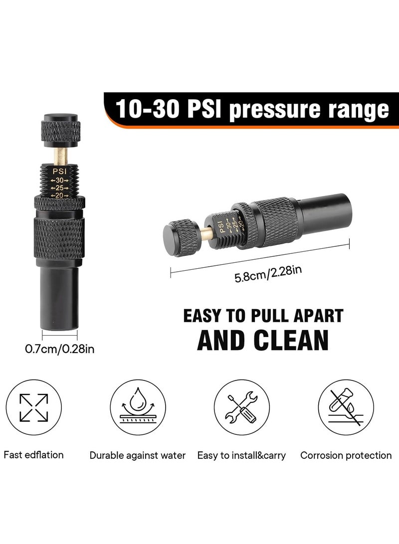 Adjustable Auto-Stop Tire Deflator Valve Kit, 10-30 PSI Air Down Tool Offroad Accessories, 4 Pcs - Image 4