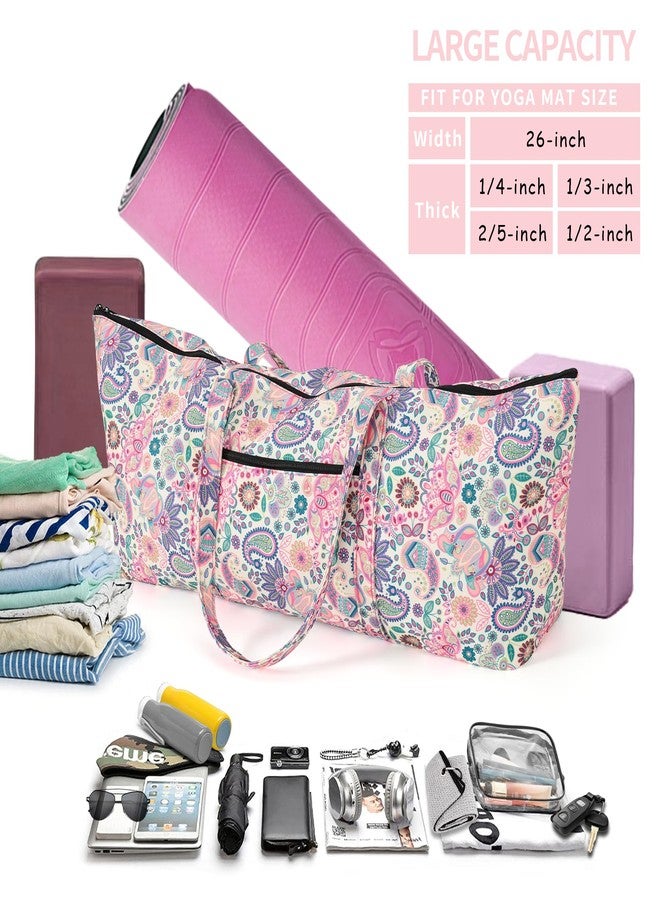 Boulder Bee Yoga Mat Bag with Wet Pocket, Large Yoga Mat Carrier, Yoga Gifts for Women, Gym Tote Bag for Travel Office Beach Workout - Image 5