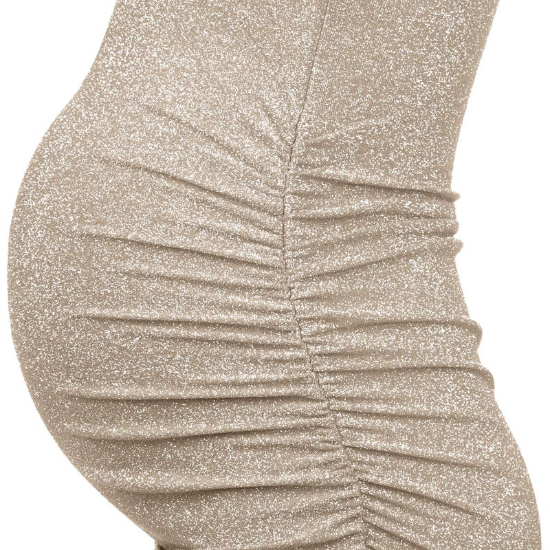 KIM S Maternity Dress for Photoshoot Champagne Medium - Image 5