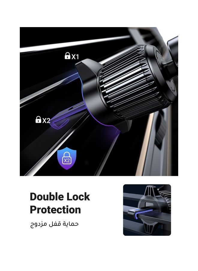 Ugreen Car Phone Holder Phone Holder Car For Air Vent Anti Shake Mobile Holder Car With Ultra Stable Hook Design Car Phone Mount Compatible With Phones iPhone 16/15/14 Series Samsung S24 S23, Xiaomi etc Black - Image 5