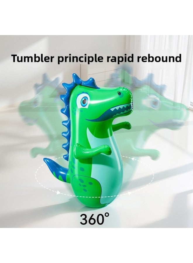 Inflatable Tumbler Toy Baby Baby Indoor Early Education Educational Children Boxing Sandbag Dinosaur Large Bite-Color:Green Dinosaur [upgraded And Thickened] Comes With Air Pump + Repair Subsidy - Image 5