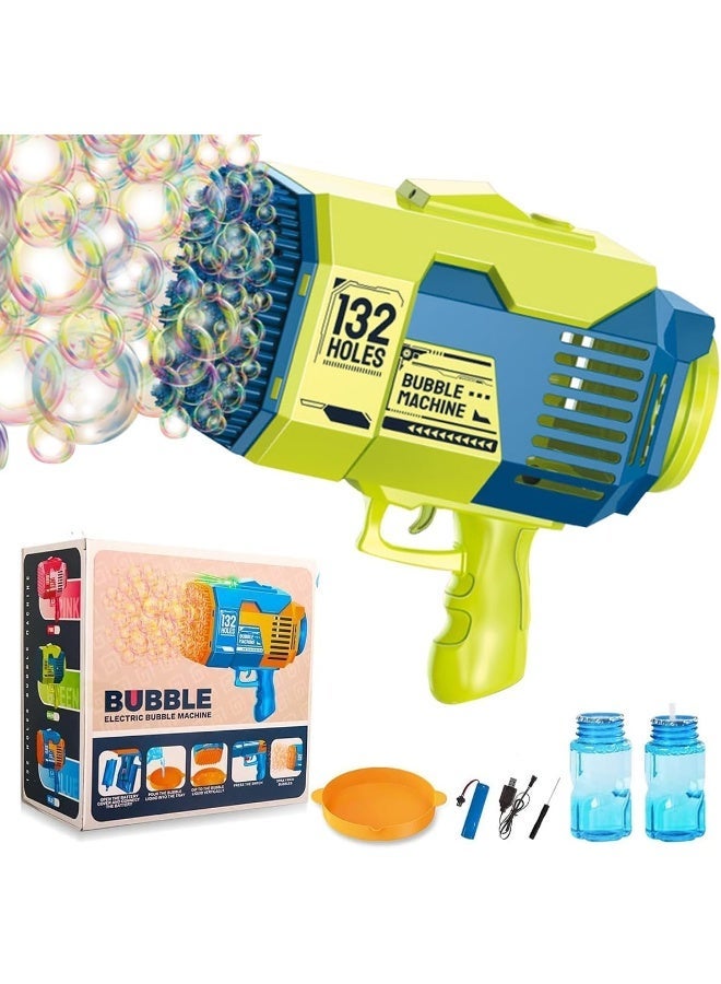 ECVV Upgraded Bazooka Bubble Machine Gun 132 Holes Bubble Blower | Rocket Launcher Bubble Maker with Colorful Lights | Bubble Blaster Foam Maker Guns | Outdoor Toys | Party Favors Gift for Toddlers - Image 2