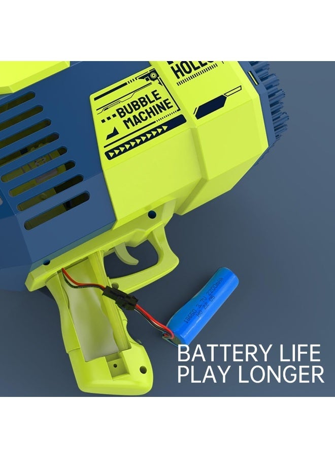 ECVV Upgraded Bazooka Bubble Machine Gun 132 Holes Bubble Blower | Rocket Launcher Bubble Maker with Colorful Lights | Bubble Blaster Foam Maker Guns | Outdoor Toys | Party Favors Gift for Toddlers - Image 4