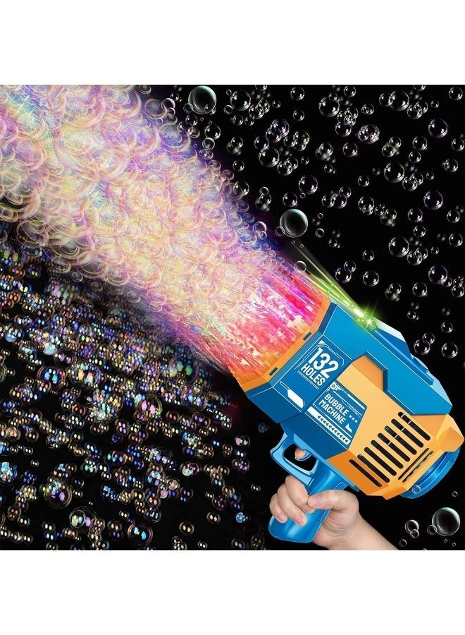 ECVV Upgraded Bazooka Bubble Machine Gun 132 Holes Bubble Blower | Rocket Launcher Bubble Maker with Colorful Lights | Bubble Blaster Foam Maker Guns | Outdoor Toys | Party Favors Gift for Toddlers - Image 3