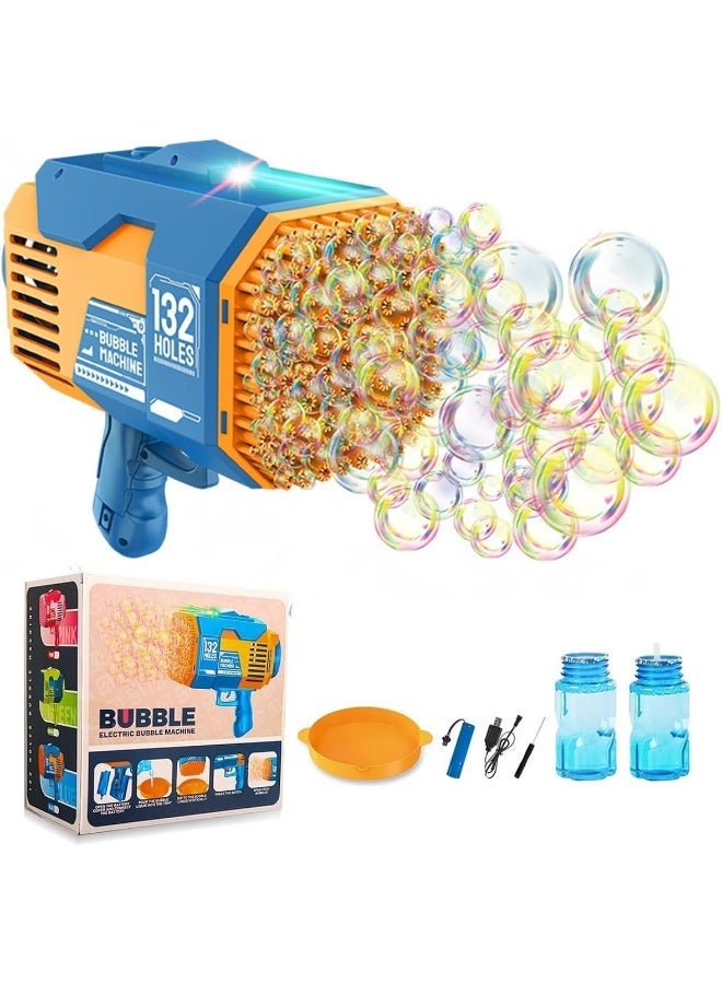 ECVV Upgraded Bazooka Bubble Machine Gun 132 Holes Bubble Blower | Rocket Launcher Bubble Maker with Colorful Lights | Bubble Blaster Foam Maker Guns | Outdoor Toys | Party Favors Gift for Toddlers - Image 1