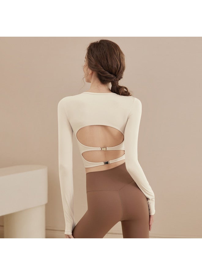 YouYou Yoga Wear 2025 New Arrival Autumn Winter Women's Fixed Cup Long Sleeve With Padded Bra Sports Pilates Training Wear Fitness Top - Image 3