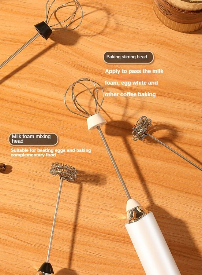 Haidue Portable Handheld Milk Frother - USB Rechargeable Electric Whisk with 3 Speeds for Coffee, Matcha, Cappuccino - Image 3