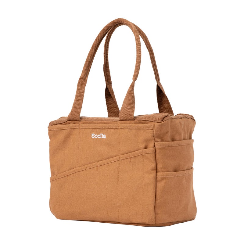 Soolla Studio Bag: Pottery Tool Bag, Art Supply Storage, Knitting Yarn Organizer, Crochet Projects, & Washable Craft Tote, 30 Pockets, 25+ Canvas Colors, Student Artist Gift (Cinnamon) - Image 5