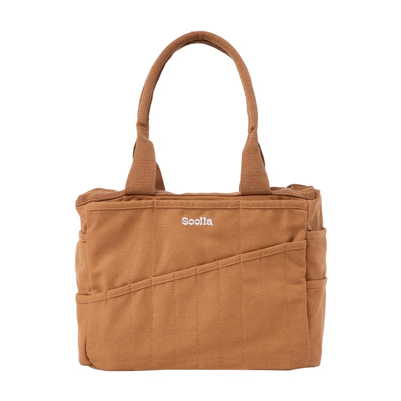 Soolla Studio Bag: Pottery Tool Bag, Art Supply Storage, Knitting Yarn Organizer, Crochet Projects, & Washable Craft Tote, 30 Pockets, 25+ Canvas Colors, Student Artist Gift (Cinnamon) - Image 3