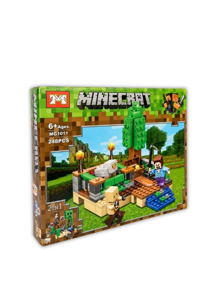 Mine Craft Minecraft Style Building Blocks Toy Set 2-in-1 Creative Construction Kit for Kids 6+ Years | 248 Pieces Educational DIY Playset - Image 2