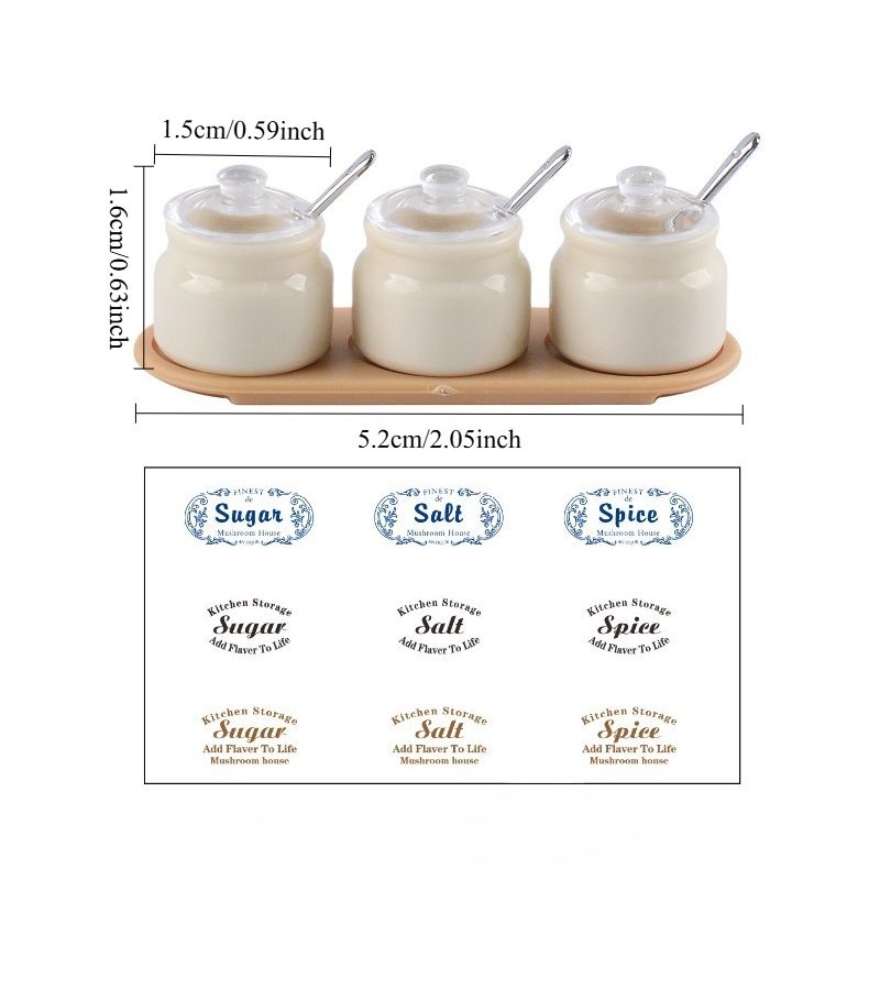 7Pcs White Miniature Dollhouse Kitchen Seasoning Jars Storage Set - Image 2