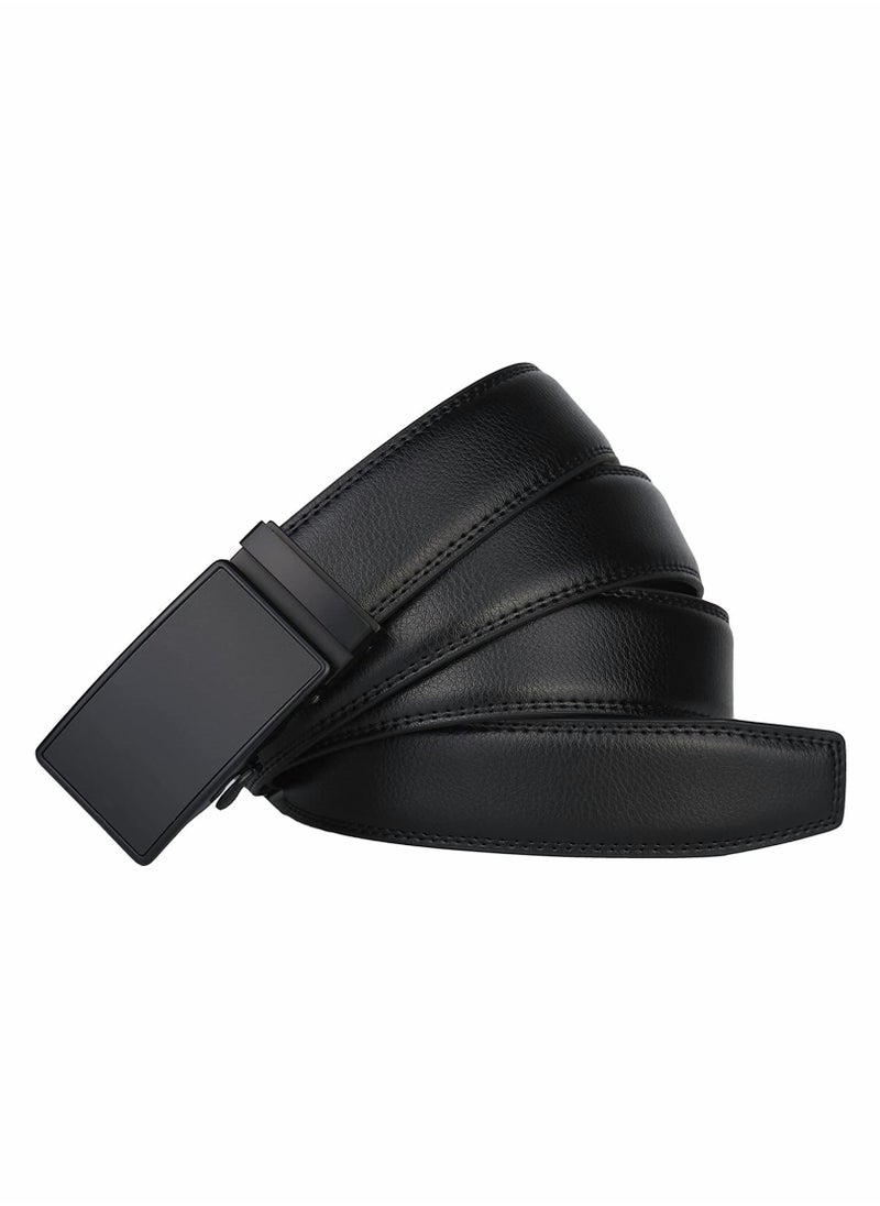 Excefore - Men's Belt, Leather Ratchet Dress Belt, Belt Adjustable Sliding Buckle, Automatic Buckle (2 PCS) - Image 1