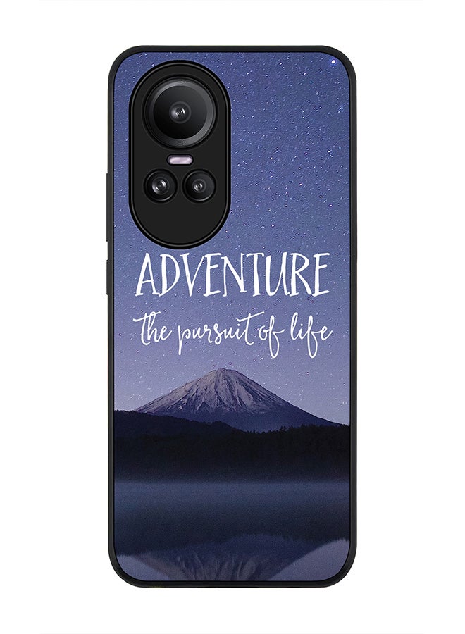 Stylizedd Rugged Black Edge case for Oppo Reno10 / Oppo Reno10 Pro, Custom Slim fit Flexible Anti Drop Thin Phone Case Cover - Adventure - Image 1