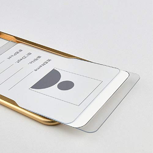 WHNOATOC Golden ID Card Holder for Office, Women, Men, School Students - Stylish Steel Cover Pack of 1 - Image 3