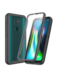 Case Cover For Motorola Moto G9 Play Starry Sky Solid Color Series Shockproof PC + TPU Protective Case with PET Film(Black)