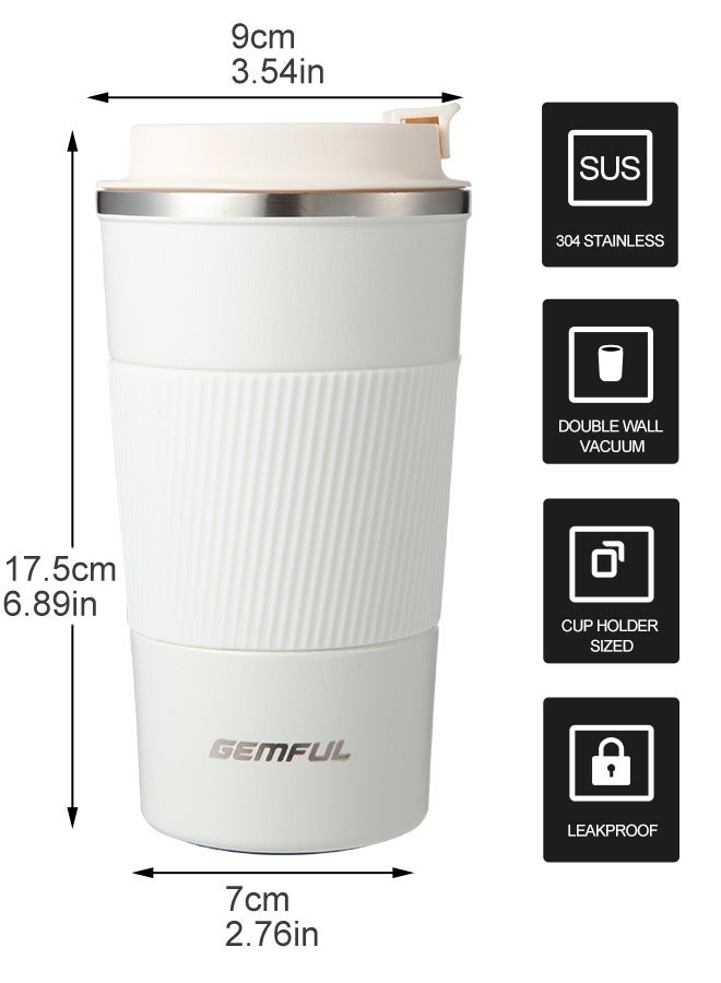 GEMFUL Travel Coffee Mug Stainless Steel Vacuum Ice and Hot Drinks Insulated Tumbler for Home Office Outdoor Works - Image 2
