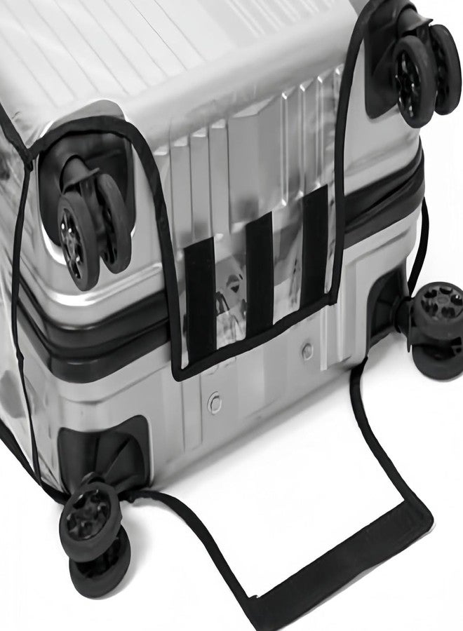 QUICZEN Suitcase Cover | Transparent PVC Luggage Cover for Hard Trolley Bag | Waterproof Clear Protective Trolley Bag Cover with Zipper, Travel Dustproof Protector (24 INCH [Medium]) - Image 4