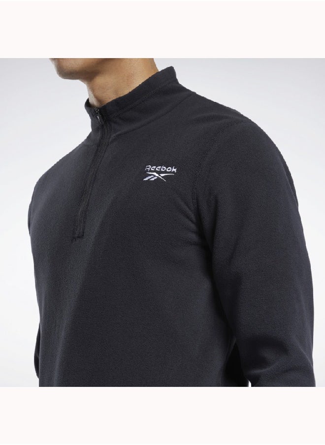 Reebok OW FLC Q ZIP أسود  - Image 2