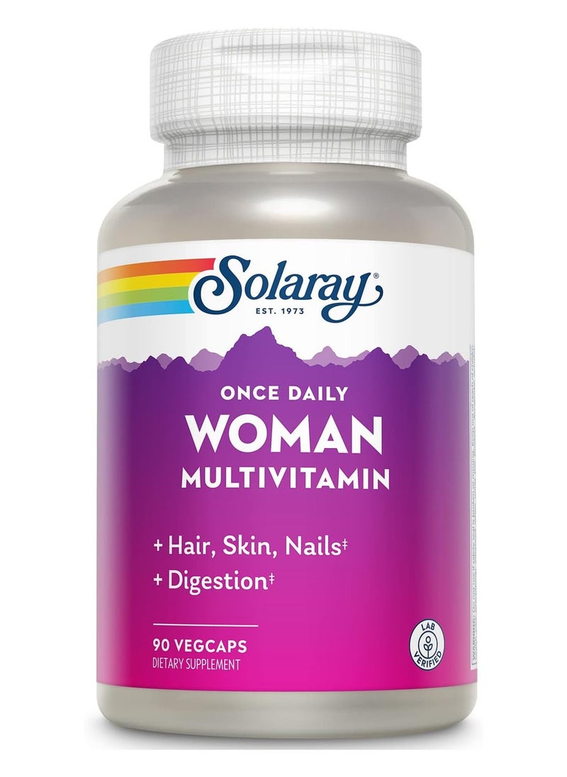Solaray - SOLARAY, Once Daily, Woman, Multi-Vita-Min Veggie Caps, 90 Capsules - Image 1