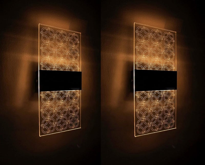 Groeien طقم Groeien من 2 مصابيح LED حديثة 15 وات شفافة زخرفية داخلية منزلية من الأكريليك دافئة بيضاء 2 - Image 1