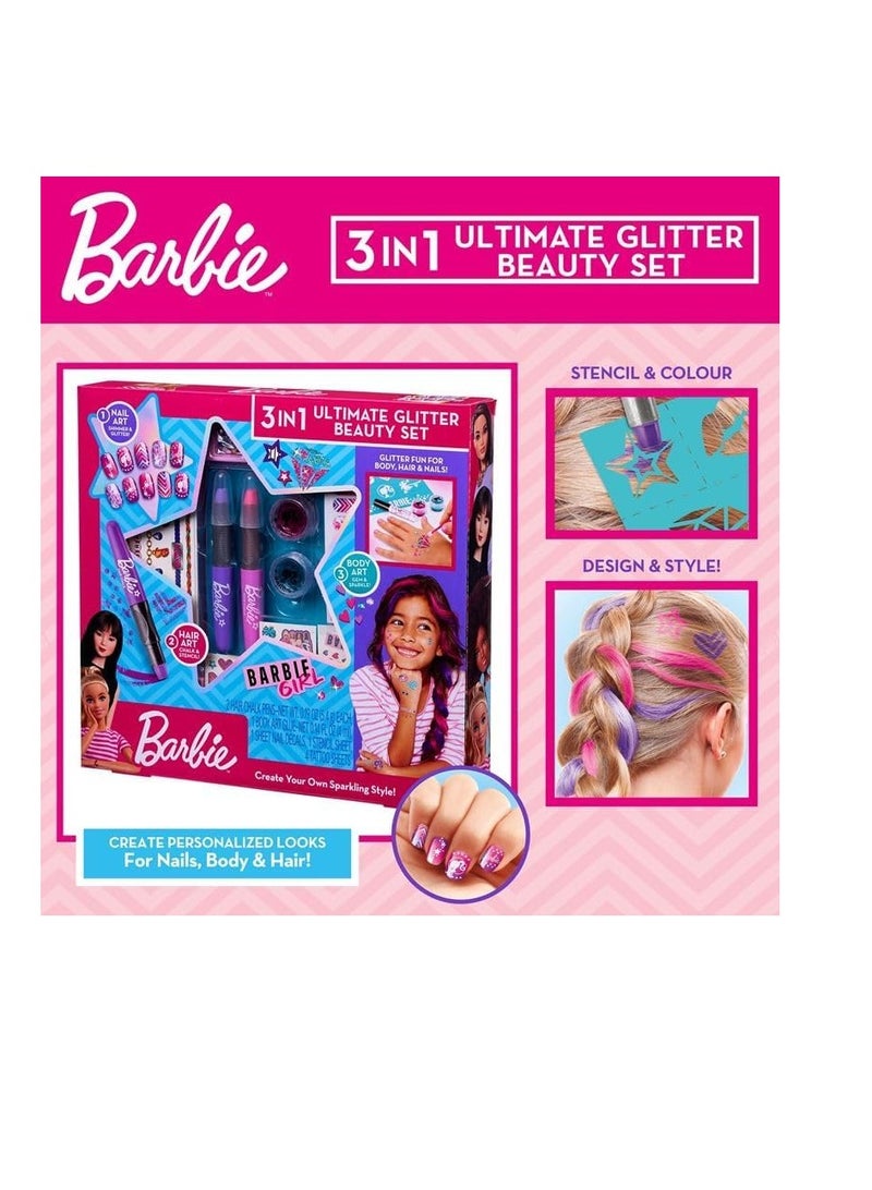 CRAZ ART Barbie 3 in 1 Ultimate Glitter Beauty Set - Image 2