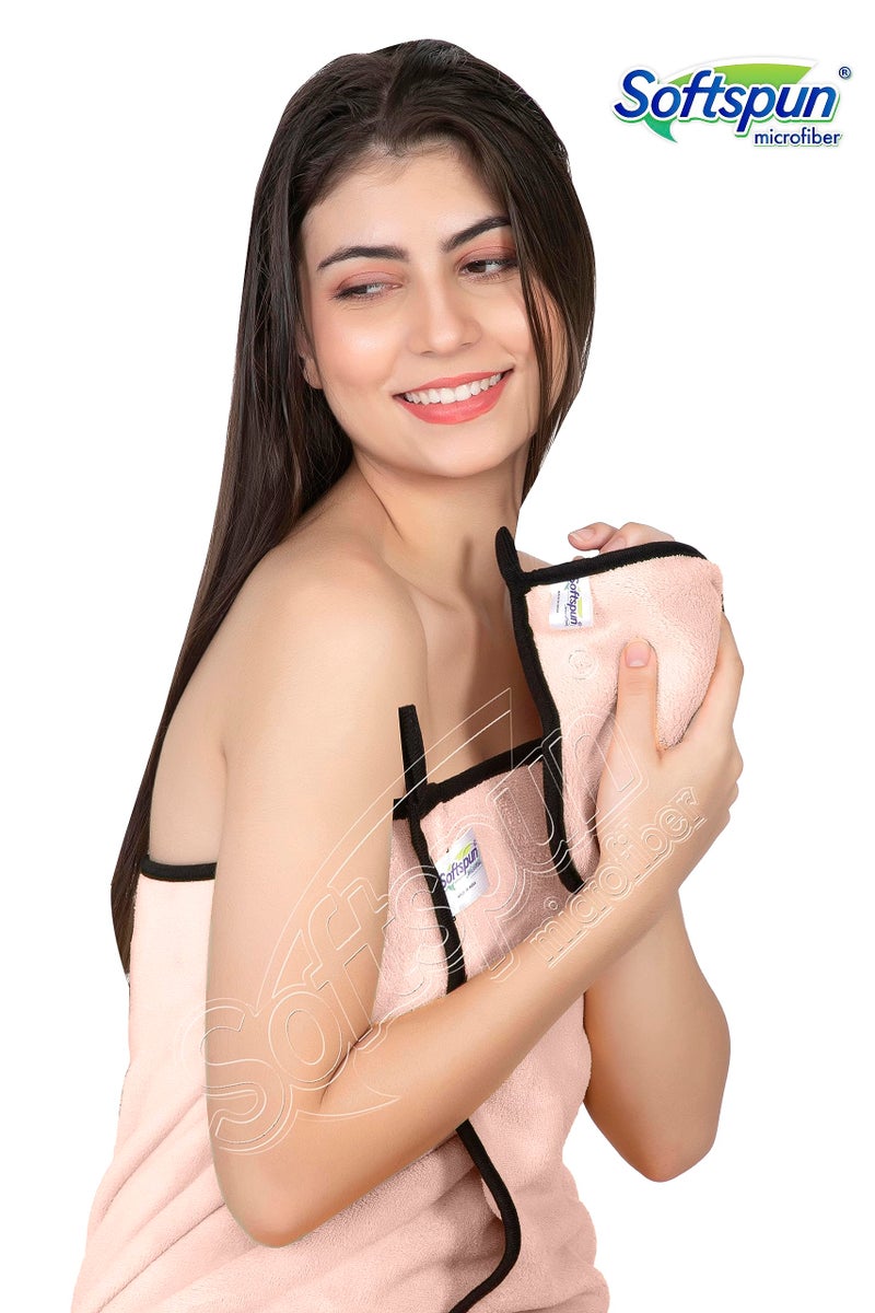 SOFTSPUN Microfiber Hand & Face Wipes 280 GSM 20x30 Cms, 4 Piece Towel Set, (Light Pink) Super Soft & Silky for Hand, Face and Body - Hypoallergenic Sensitive Skin Wipes & Washcloths. - Image 5