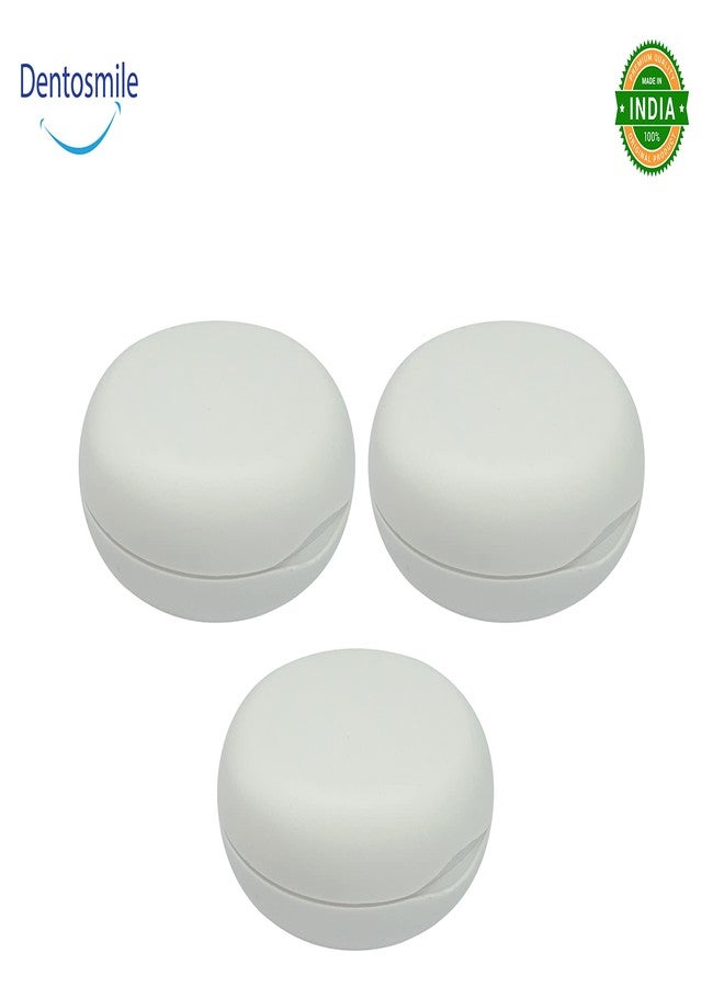 Dentosmile Slim Aligner Case/Aligner and Retainer Case/Dental Orthodontic Retainer Box - Off White Color with Silicone Layer and Cotton Bag Carry Case - Image 4