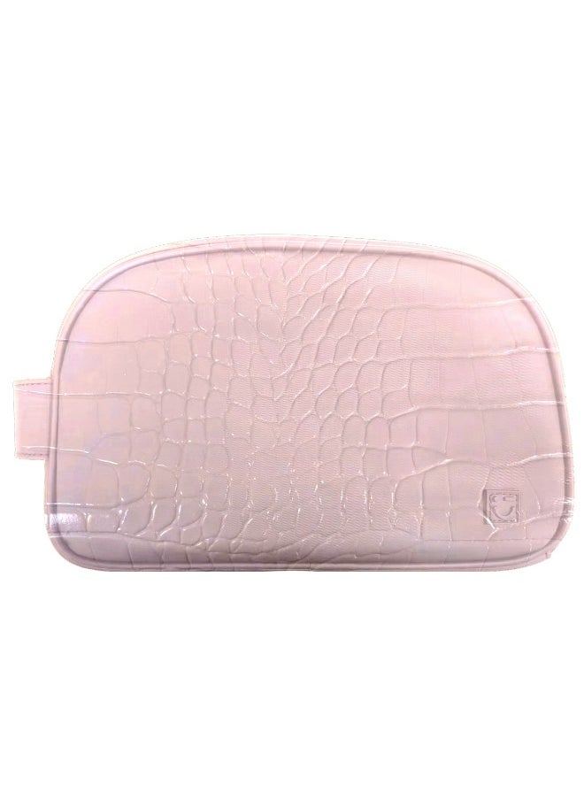 Miniso - Handheld Cosmetic Bag (Pink, Patterned) - Image 1