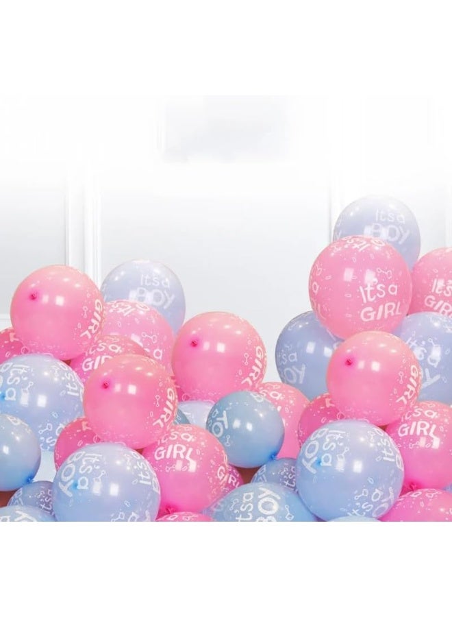 Goldedge 25 PCS Pink Latex Balloons – 12 Inch Baby Shower Balloons with ‘It’s a Girl’ White Print for Gender Reveals & Celebrations - Image 4