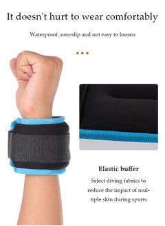 DUNISO 2Pcs Ankle Weights Leg Arm Weights Wrist Weights Set with Adjustable Strap for Women Men Yoga Walking Jogging Dance Fitness (blue)  - Image 5