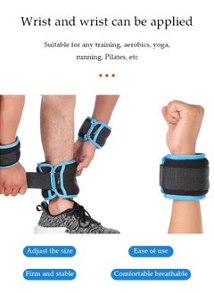 DUNISO 2Pcs Ankle Weights Leg Arm Weights Wrist Weights Set with Adjustable Strap for Women Men Yoga Walking Jogging Dance Fitness (blue)  - Image 4