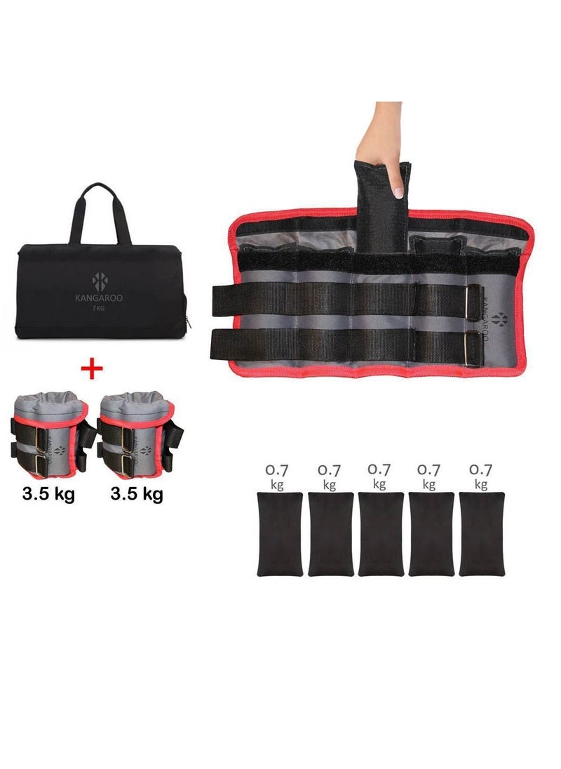 KANGAROO - Weights for legs and  arm 7 kg, adjustable, filled with iron filings - Image 1