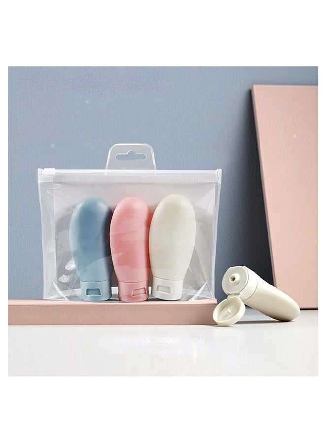 3 Pcs Travel Bottles Set, 60ML Containers for Toiletries, Shampoo and Conditioner, Small Mini Empty Plastic Squeeze Bottles for Convenient Travel - Image 1