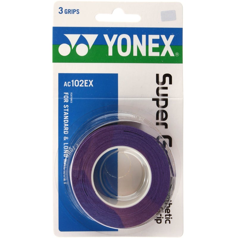YONEX Super GRAP Tennis Overgrip - 3 Pack in Purple - Image 3