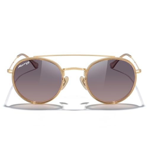 MERRY'S Retro Round Polarized Sunglasses - Unisex Double Bridge Sun Glasses - Image 1