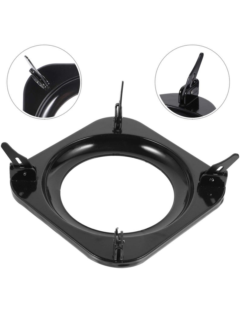 SYOSI - Steel Wok Rack Wok Ring Cast Iron Stove Trivets Cooktop Range Pan Holder Stand Stove Rack Milk Pot Holder Burner Grate for Gas Hob Compatible with Most Gas Stove Range Cooktop 75 InchBlack - Image 1