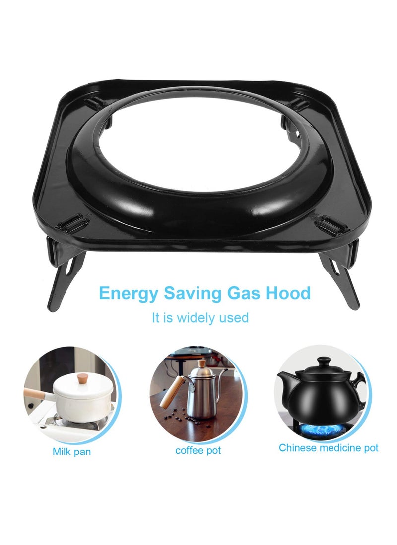 SYOSI - Steel Wok Rack Wok Ring Cast Iron Stove Trivets Cooktop Range Pan Holder Stand Stove Rack Milk Pot Holder Burner Grate for Gas Hob Compatible with Most Gas Stove Range Cooktop 75 InchBlack - Image 1