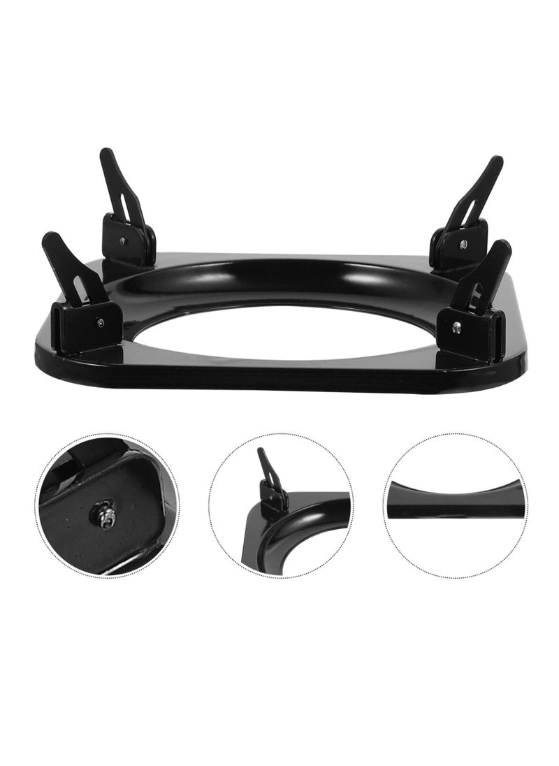 SYOSI - Steel Wok Rack Wok Ring Cast Iron Stove Trivets Cooktop Range Pan Holder Stand Stove Rack Milk Pot Holder Burner Grate for Gas Hob Compatible with Most Gas Stove Range Cooktop 75 InchBlack - Image 1