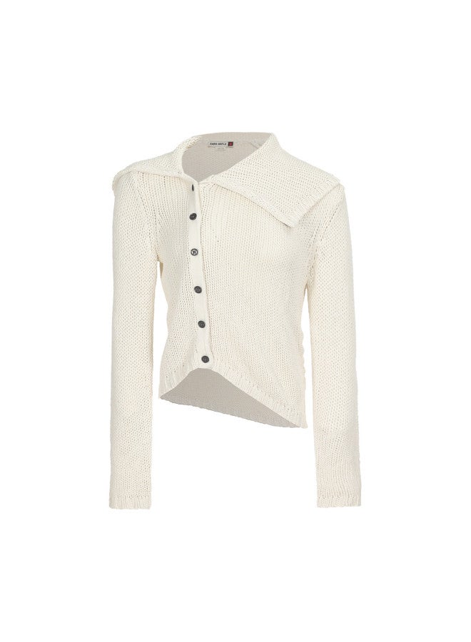 Zara Women's Knit Turn-down Collar Casual Fashion Versatile Cardigan Sweater - Image 2