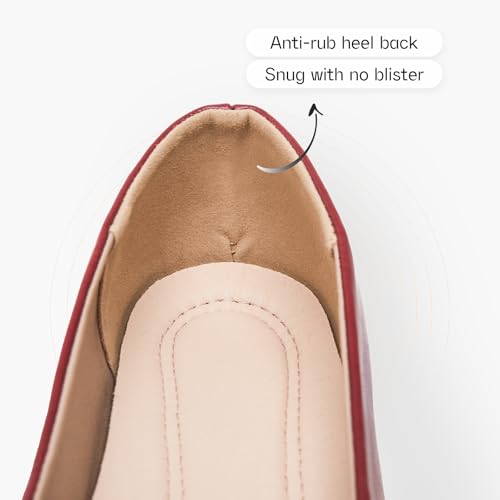 Shupua Women's Flats Comfortable Black Flats Shoes Women Round Toe Ballerina Flats Leather Dress Shoes Work Flats for Office(Red.us7) - Image 4