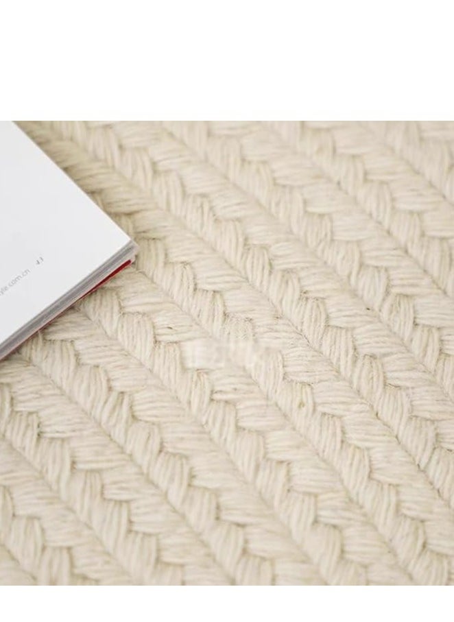 HOME TASTE TOMSUN Soft Round Washable Area Rug 100 Cm Round Non-Slip Small Circle Mat Thin Indoor Floor Carpet  - Image 5