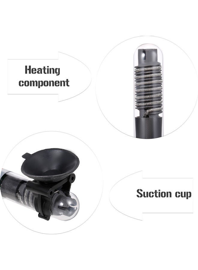NIBEMINENT Mini Aquarium Fish Tank Water Heater Quartz Tube With Suction Cup Black 15 x 5.5cm - Image 4
