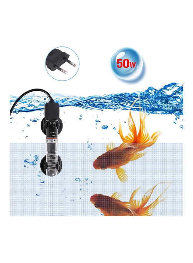NIBEMINENT Mini Aquarium Fish Tank Water Heater Quartz Tube With Suction Cup Black 15 x 5.5cm - Image 3