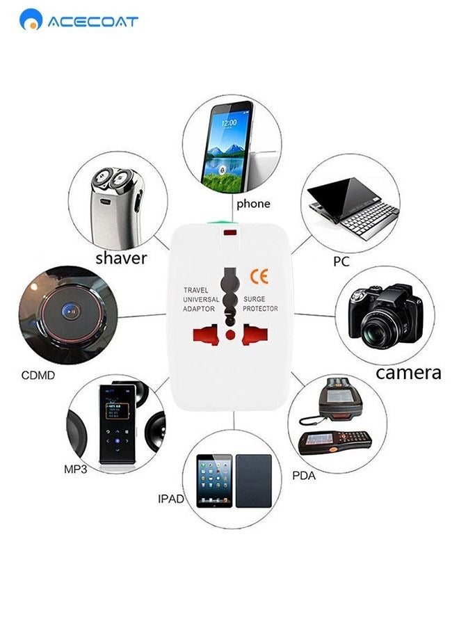 ACECOAT All-in-One Universal International Adapter with Dual USB Ports for Travel - Image 4