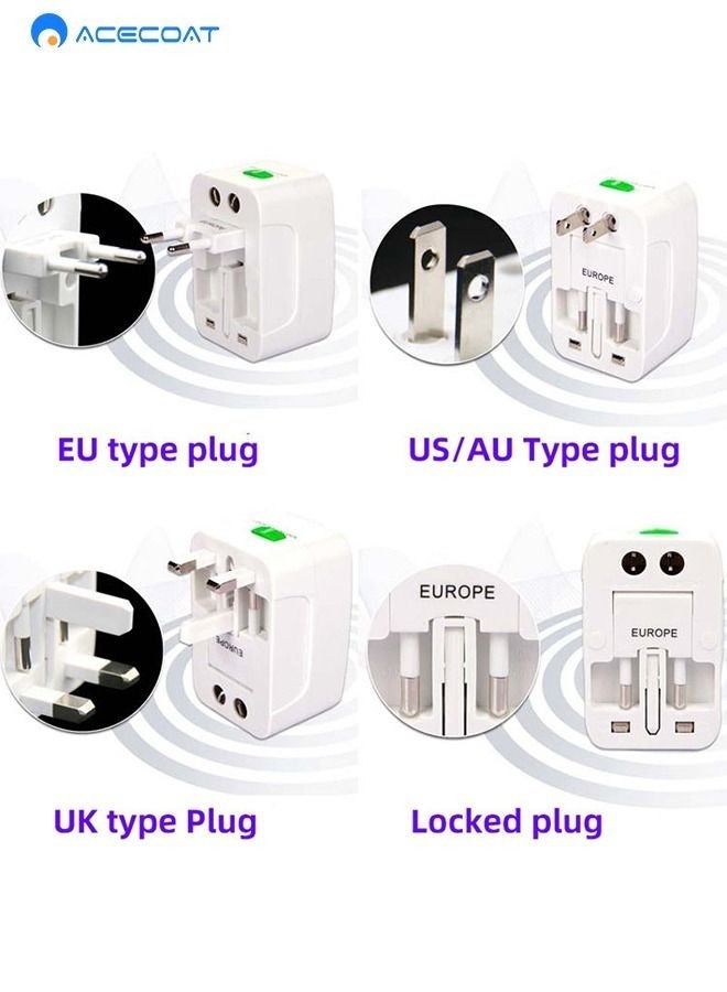 ACECOAT All-in-One Universal International Adapter with Dual USB Ports for Travel - Image 5