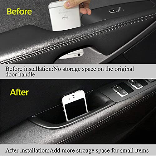 Vesul 4pcs Door Side Storage Box Compatible with Kia Sorento 2016 2017 2018 2019 2020 Armrest Phone Container Door Organizer Handle Pocket ABS Tray Insert Glove Pallet - Image 3