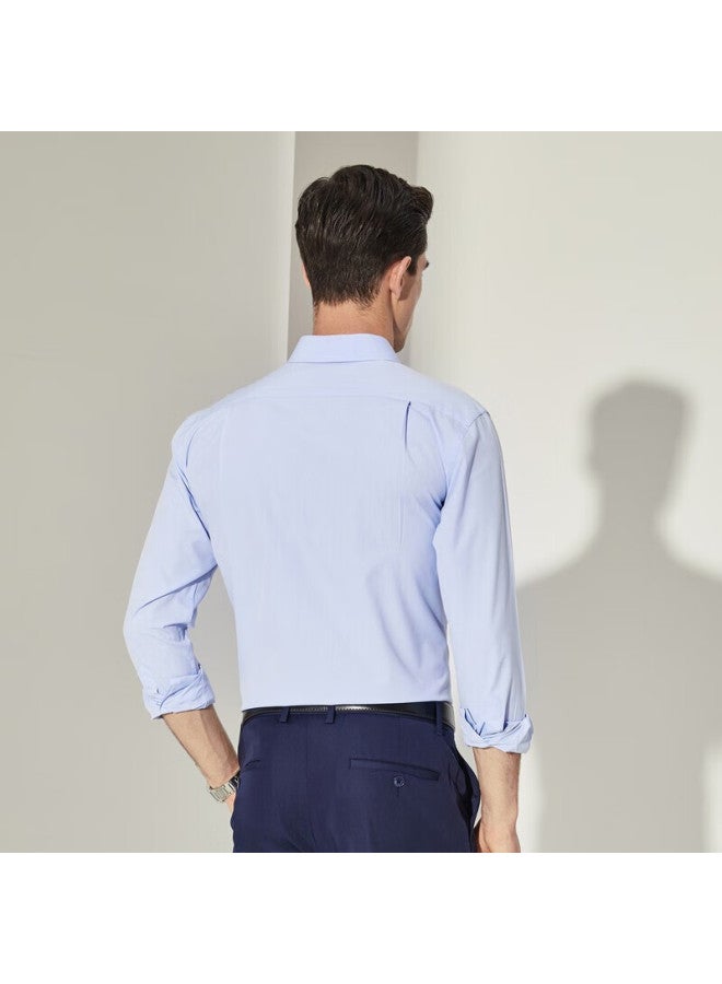 Youngor Men's Shirt Spring Autumn Youth Men's Casual Dress Shirt Glnp19001ija Light Blue 39 - Image 1