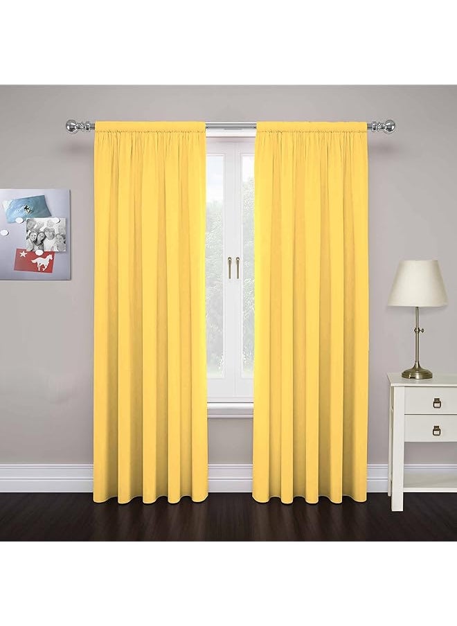 Pairs to Go - to Go Cadenza Modern Decorative Rod Pocket Window Curtains for Living Room (2 Panels), 40 in x 84 in, Mimosa - Image 1